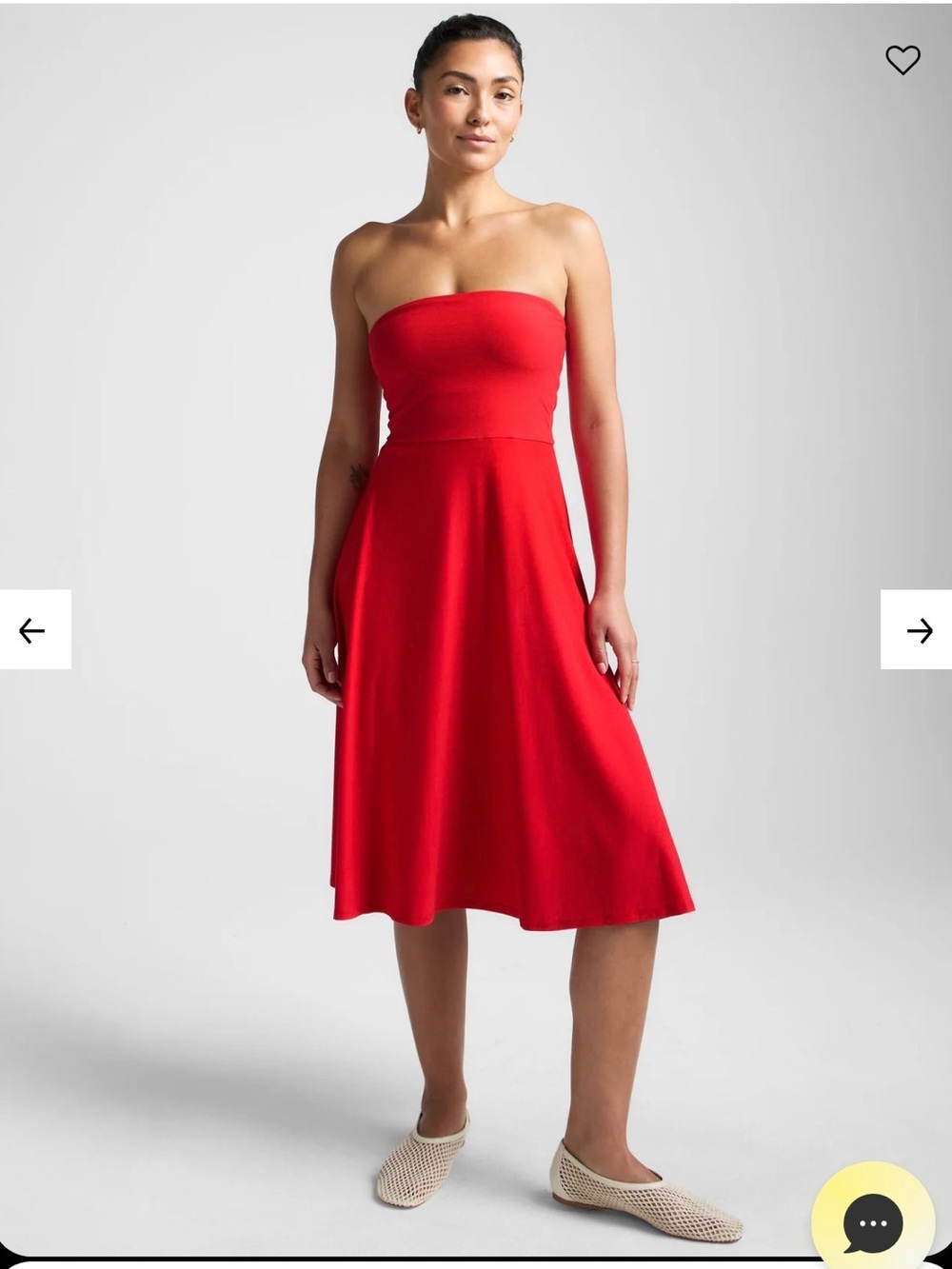 Beyond Yoga Strapless Red Midi Dress